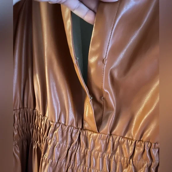 Anthropologie The Somerset Mini Dress Faux
Leather Edition - Picture 4 of 7